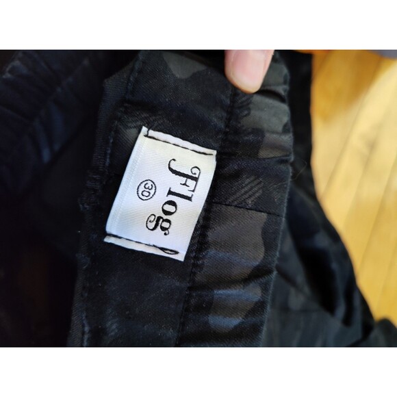 Bevy Flog Shely Jogger Pants Womens Size 30 Blue Camouflage Drawstring - Picture 8 of 10